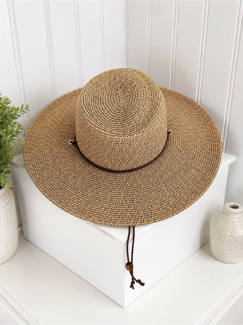 Women’s Chin Cord Wide Brim Boater Hat | UPF 50+ Sun Protection